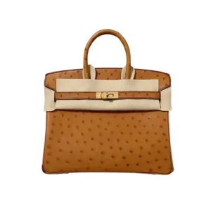 Hermes Birkin 25 Safran Ostrich Bag