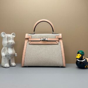 Hermès Vintage Leather & Canvas Bag – Super Master Quality | Luxury Handbag
