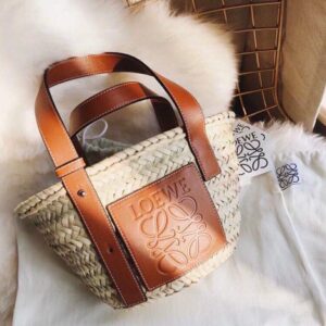 L OE WE Medium Basket Handbag – Stylish & Lightweight Woven Purse